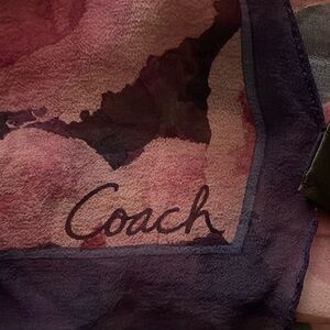 Beautiful silk scarf navy with burgundy flowers